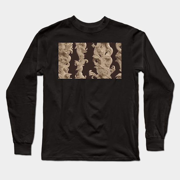 Leaf Relief Carving III Long Sleeve T-Shirt by newdreamsss